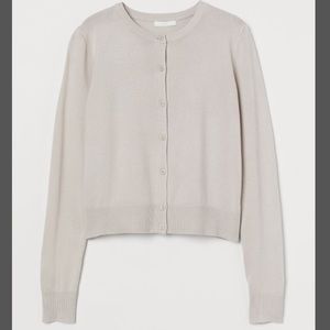 H&M Fine knit cardigan in powder pink